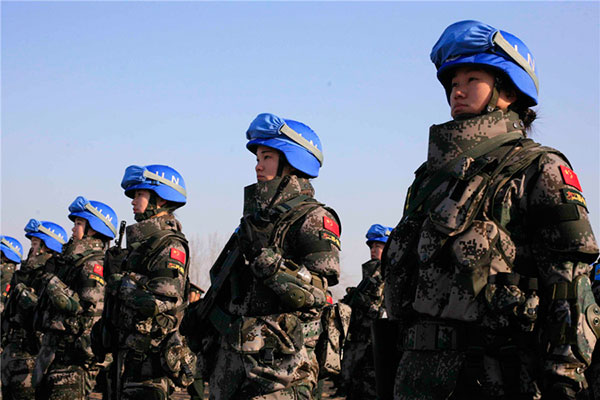 China sends first peacekeeping infantry battalion(4/13 
